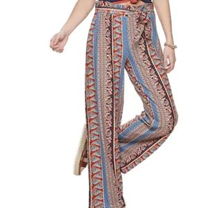 Juniors' Pink Republic Paperbag Waist Peached Pant
